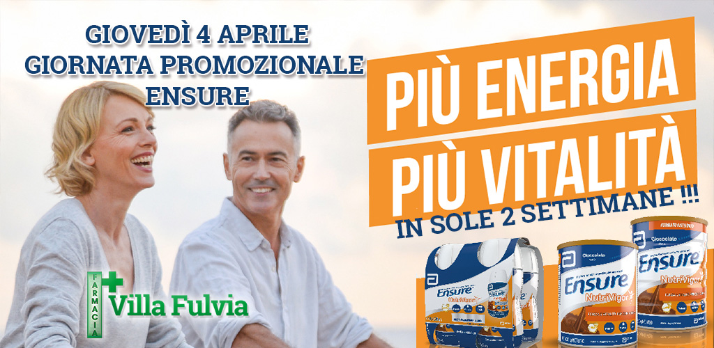Giovedì 4 Aprile: giornata promozionale Ensure con promo sugli integratori per la massa muscolare!