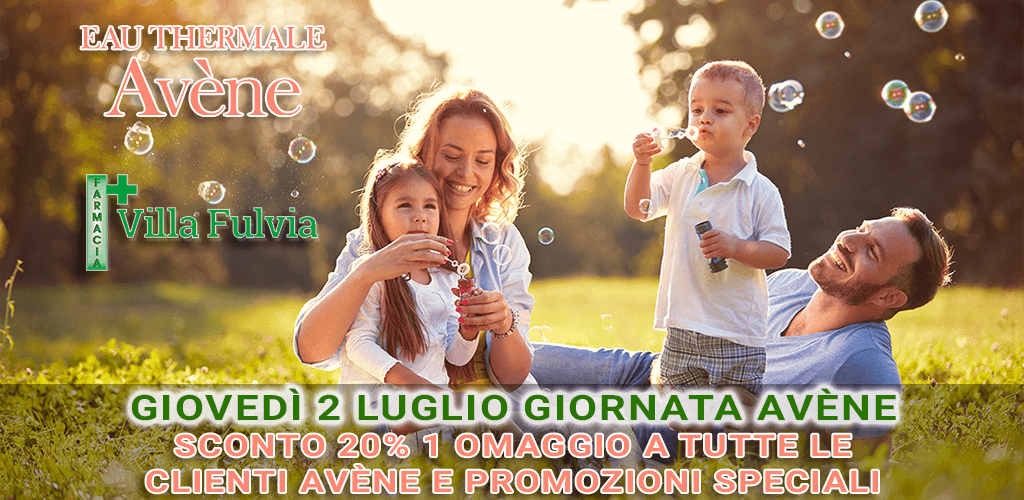 Giovedi 2 luglio giornata Avène: sconto 20% viso e corpo e speciale promo viso