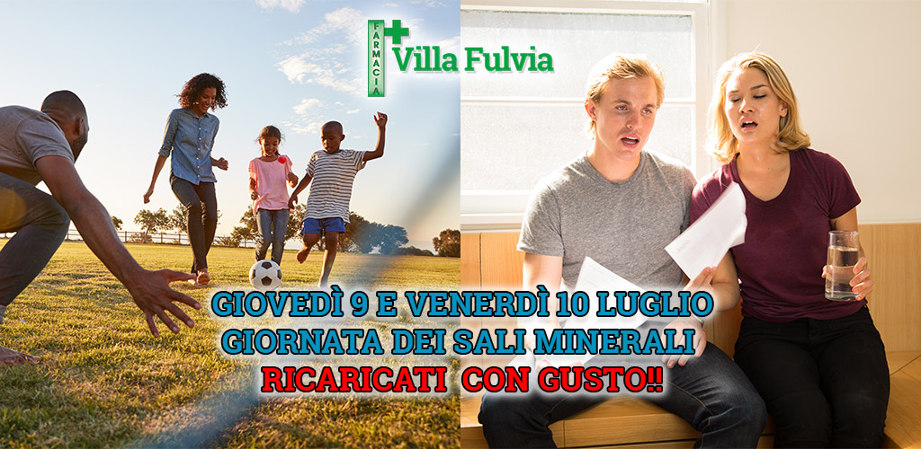 Giovedì 9 e Venerdì 10 Luglio giornata sali minerali vieni ed assaggia!!