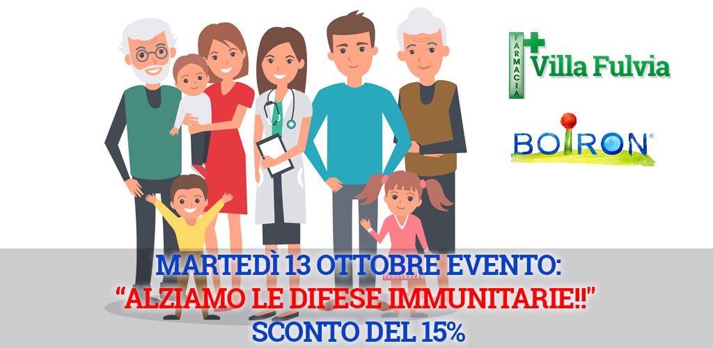 Martedì 13 Ottobre evento: "Alziamo le difese immunitarie!!" SCONTO del 10% - 15% (2)