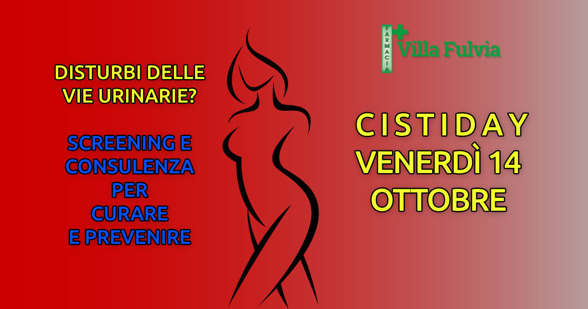 Disturbi delle vie urinarie? Cistiday venerdì 14 Ottobre