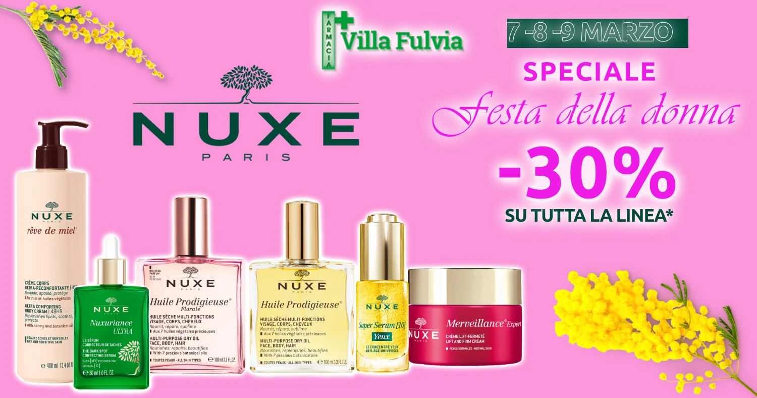 Festa della donna con NUXE: -30% 7-8-9 Marzo