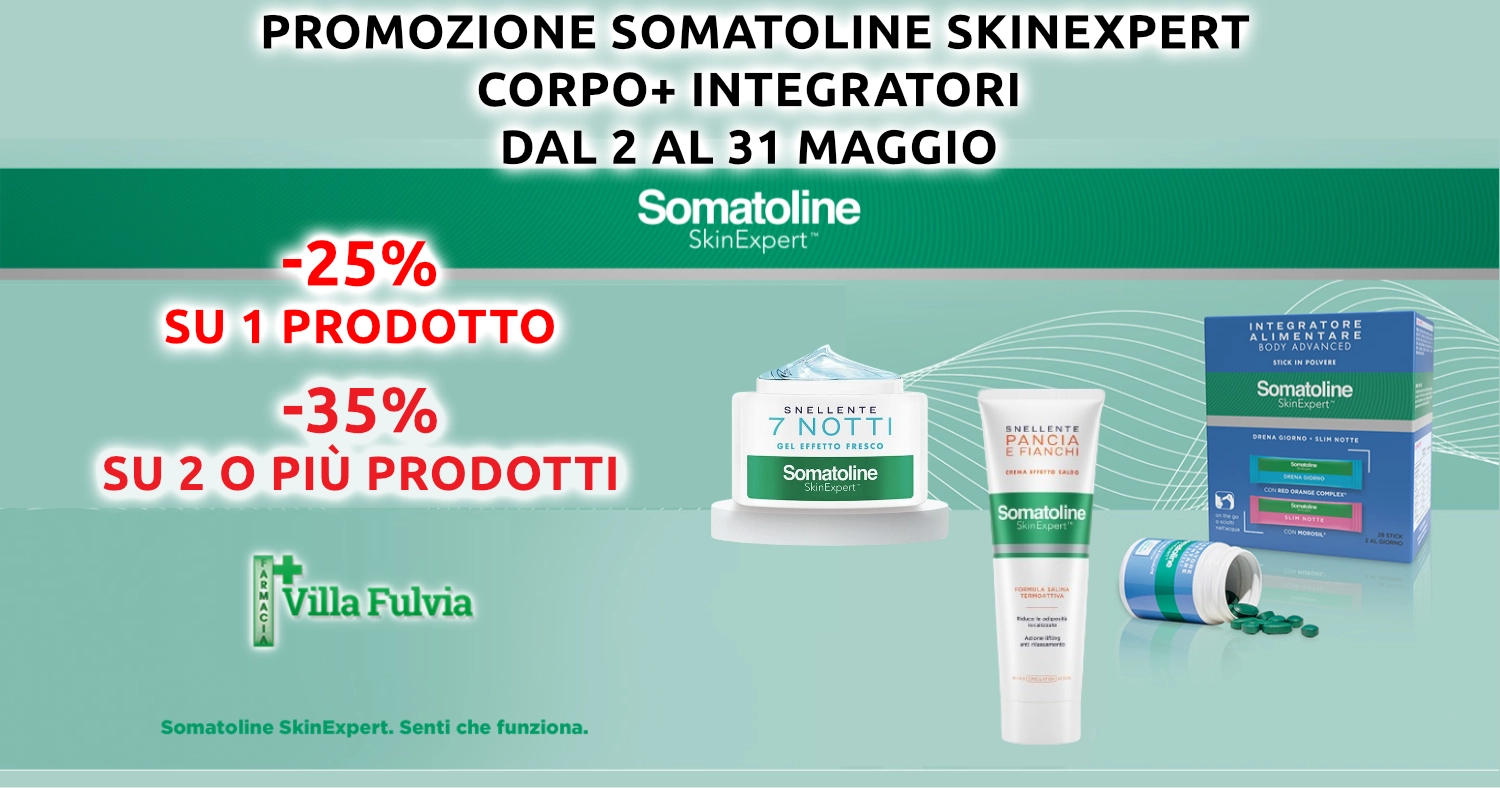 SOMATOLINE SKIN EXPERT -25% su 1 e -35% su 2 o più fino al 31 Maggio