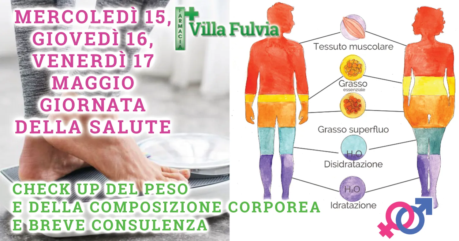 Mercoledì 15, Giovedì 16, Venerdì 17: check up del peso e composizione corporea