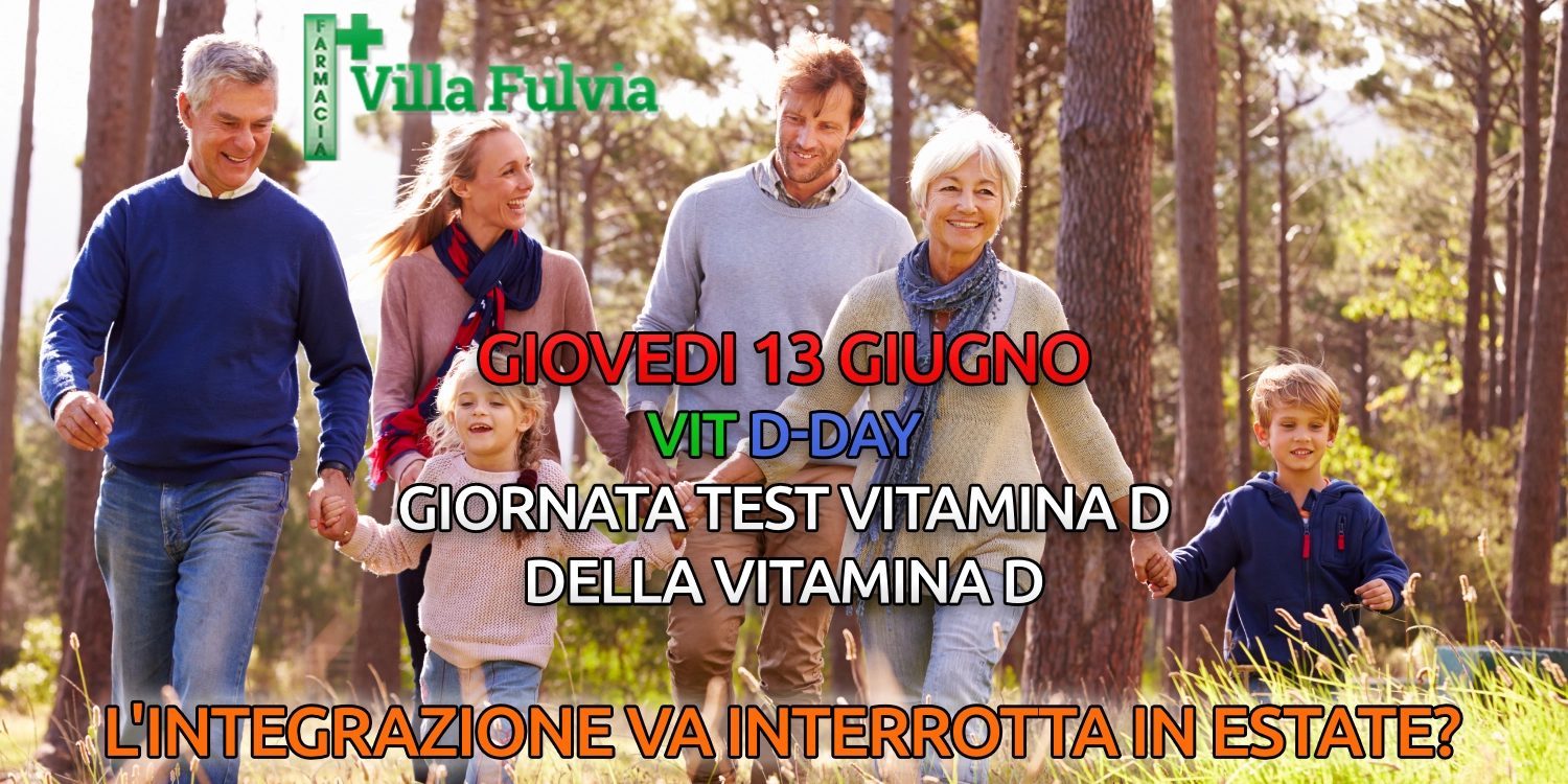 Giovedì 13 Giugno giornata dedicata alla misurazione della vitamina D