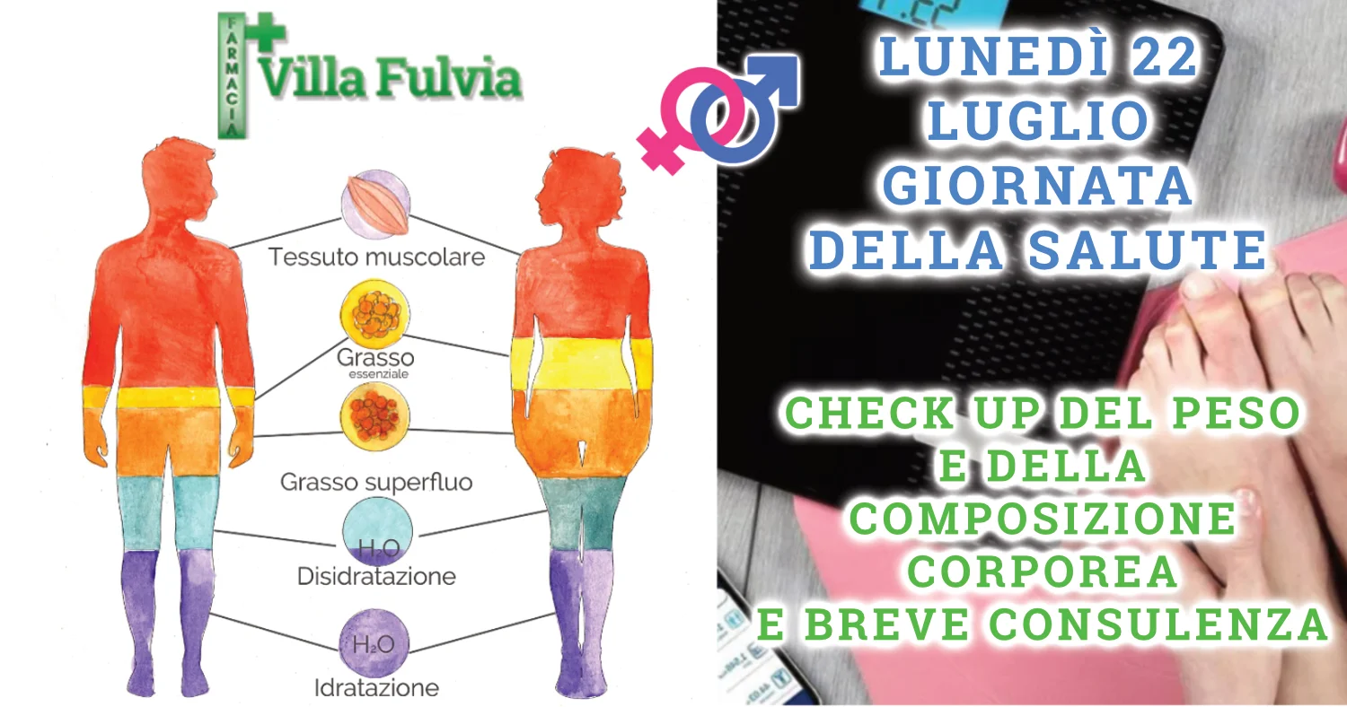 Lunedì 22 Luglio: check up del peso e composizione corporea