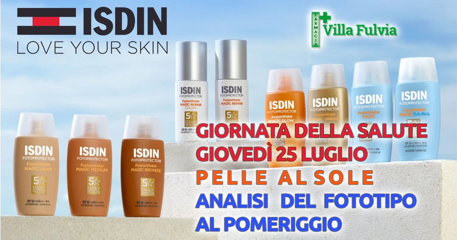 Giovedì 25 Luglio analisi fototipo gratuita