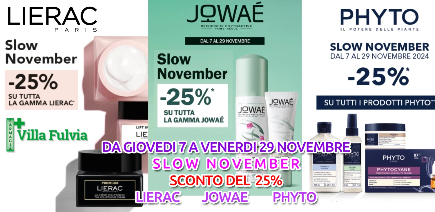 Dal 7 al 29 Novembre -20% LIERAC PHYTO E JOWAÈ