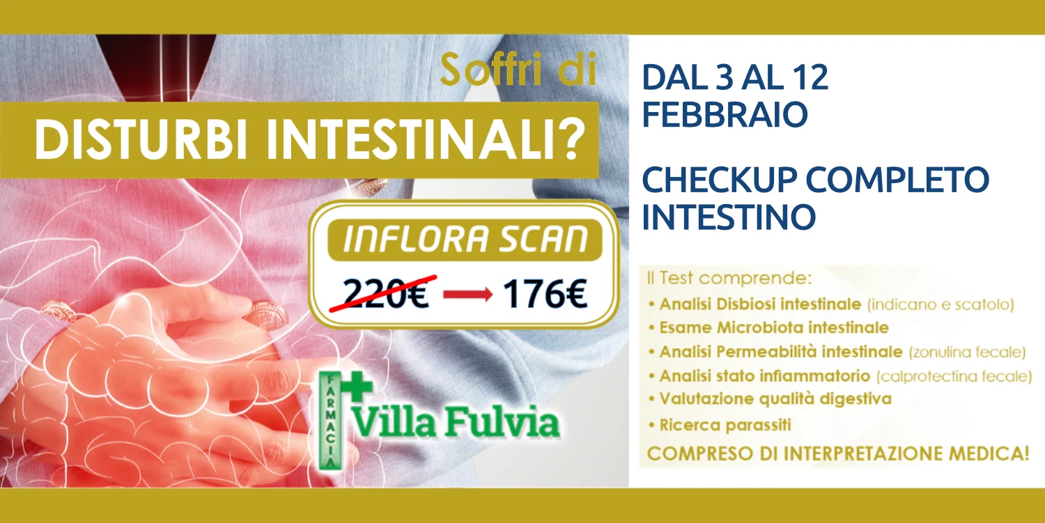 Dal 3 al 12 Febbraio: CHECK UP COMPLETO INTESTINO, Sconto 20%