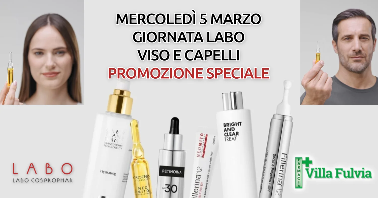 Mercoledi 5 marzo giornata Labo capelli e viso