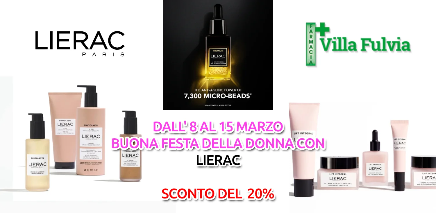 Da Sabato 8 a Sabato 15: W la donna! Lierac -20%