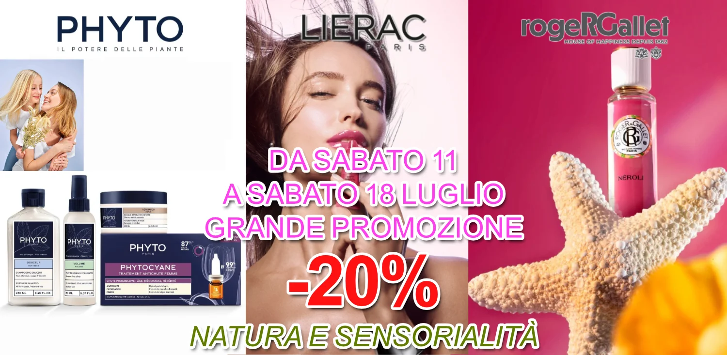 Settimana 11-18 giugno promo Lierac, R&G e Phyto: -20%