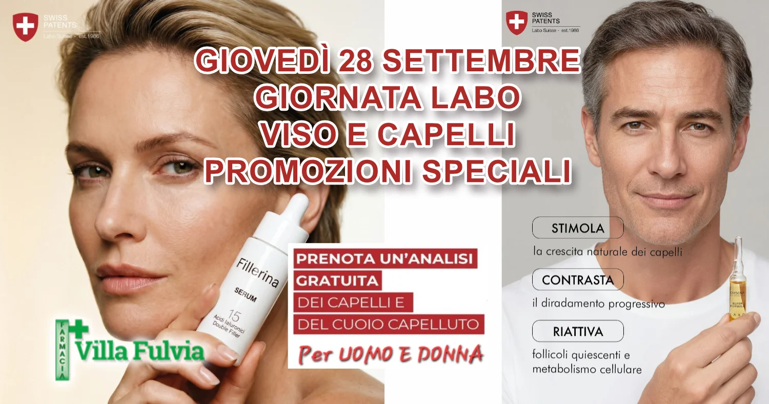 Giovedì 24 Settembre giornata Labo capelli e viso
